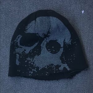 Black Skull Beanie